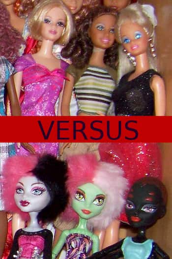 barbie vs monster high dolls